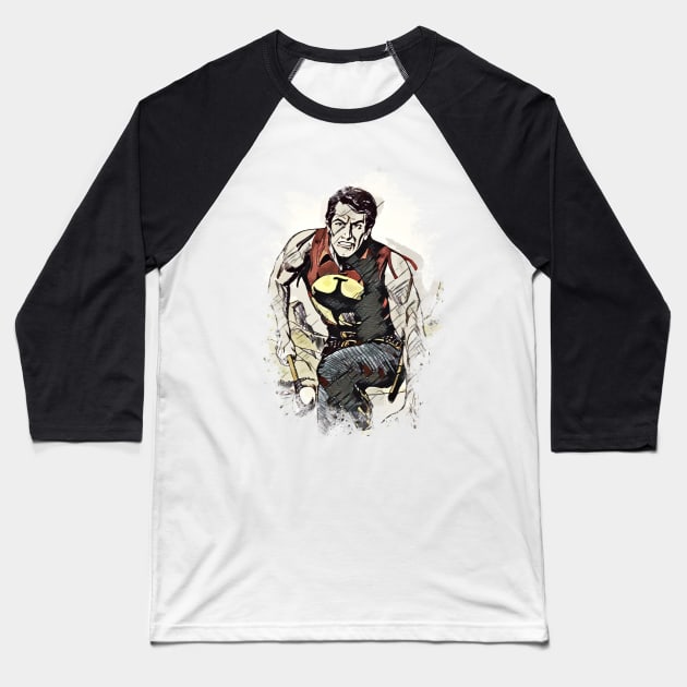 ZAGOR Abstract Custom Fan Art Style HERO Portrait Baseball T-Shirt by Naumovski